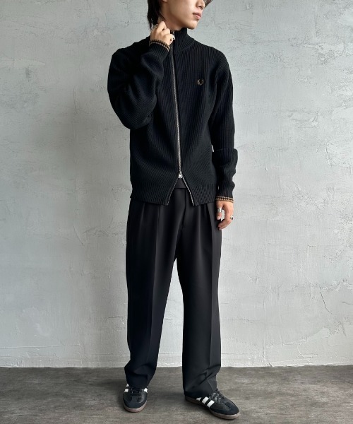 フレッドペリー　カーディガン　ブラック　S FRED PERRY ニット セーター 「WEB先行予約」「FRED PERRY