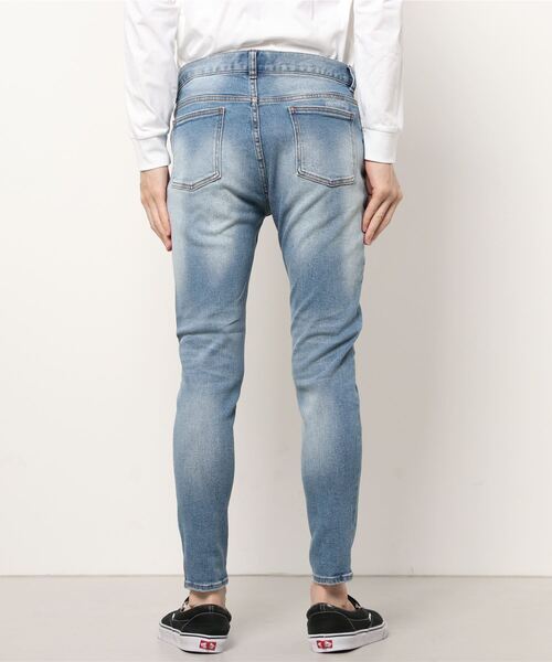 「The DUFFER of ST.GEORGE」 ダメージ加工デニムパンツ MEDIUM ブルー メンズ