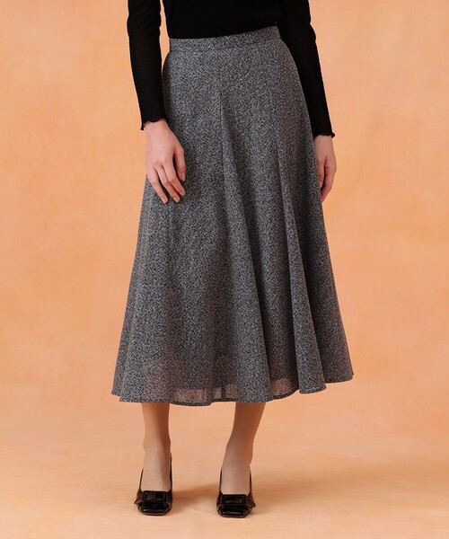 フレアスカート　アナイ ANAYI スカート 「セットアップ対応商品」ハードカラミマチフレア