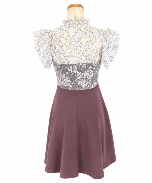 Tika（ティカ） ドレス キャバドレス ミニ フレア フリル袖ハイ