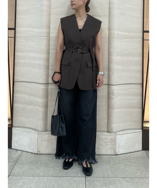 Mila Owen コート アウター 共ベルト付きオーバーサイズノー