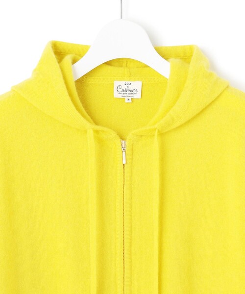 パーカー ピュアカシミヤ ジップアップ ニット レディース : ZOZOTOWN