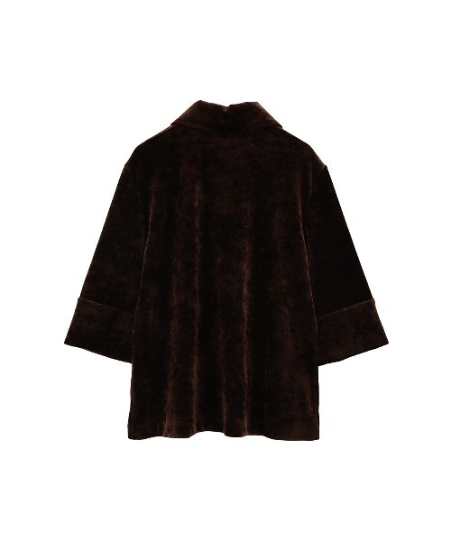 CLANE（クラネ） ポロシャツ ポロ CRUSHED VELOUR POLO TOPS