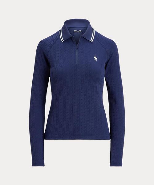 【POLO RALPH LAUREN】ロングスリーブ ポロシャツ　RLX RLX ポロシャツ ポロ ケーブル クォータージップ ロングスリーブ