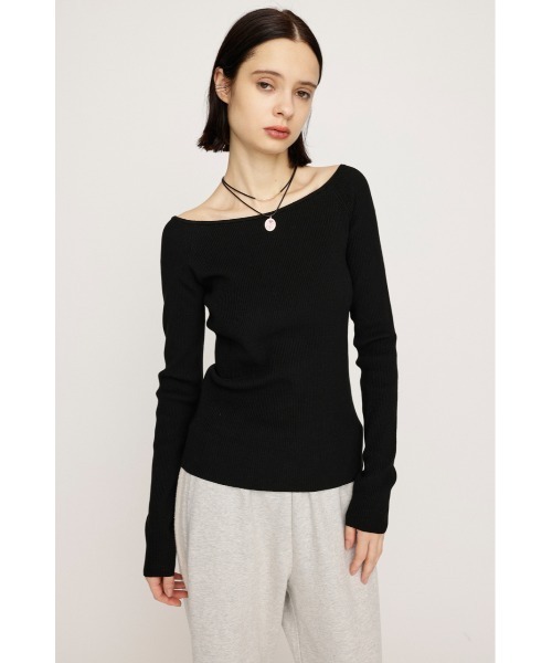 SLY（スライ） ニット セーター HG OFFSHOULDER TOPS ハイゲージ オフ