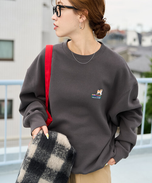 トレーナー スウェット 限定展開　FREAK'S STORE OUTDOORS アニマル 刺繍 ワンポイント スウェット レディース | FREAK'S STORE | 02