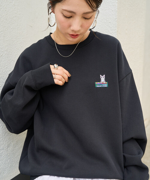 トレーナー スウェット 限定展開　FREAK'S STORE OUTDOORS アニマル 刺繍 ワンポイント スウェット レディース | FREAK'S STORE | 14