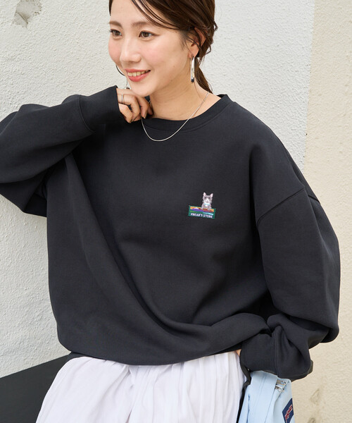 トレーナー スウェット 限定展開　FREAK'S STORE OUTDOORS アニマル 刺繍 ワンポイント スウェット レディース | FREAK'S STORE | 15