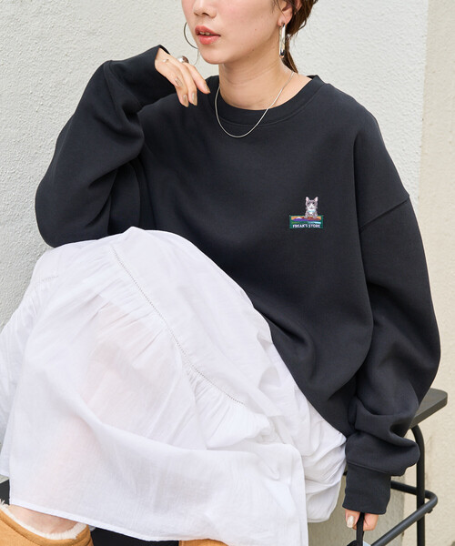トレーナー スウェット 限定展開　FREAK'S STORE OUTDOORS アニマル 刺繍 ワンポイント スウェット レディース | FREAK'S STORE | 18