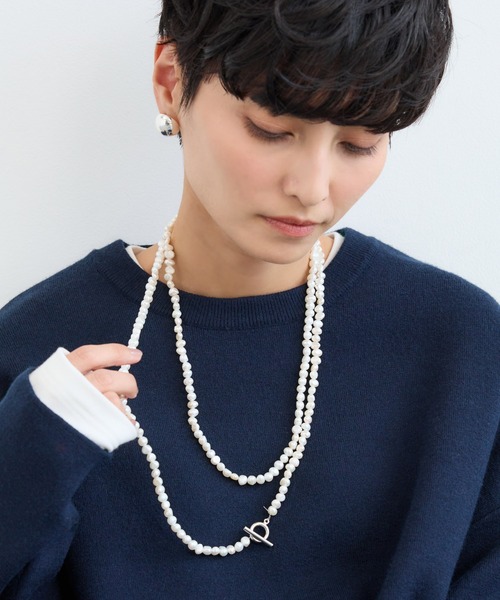 美品 BARNYARDSTORM 淡水パールネックレス３ＷＡＹロングパール BARNYARDSTORM（バンヤードストーム） ネックレス BARNYARDSTORM