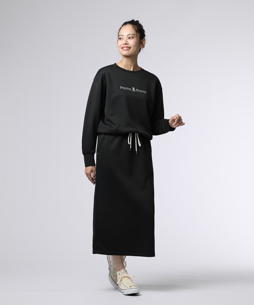 ワンピース 「WOMEN」クルーネック ロングワンピース_1