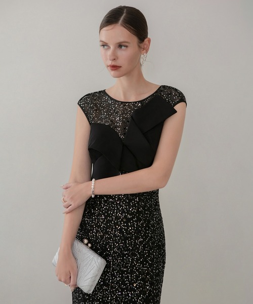 Leja（レジャ） ドレス 「LEJA LUXE」アシンメトリーツイストデザイン