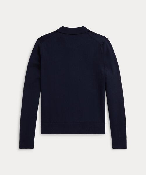 【新品未使用タグ付】ポロラルフローレン　長袖カーディガンS　黒　ブラック ケーブルニット コットン カーディガン