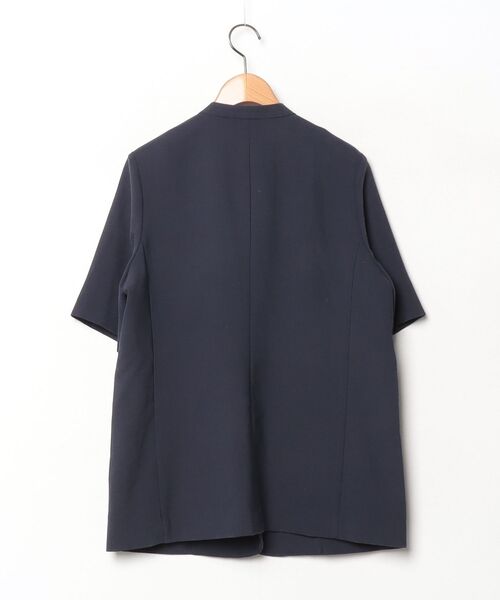 「UNITED ARROWS」 ノーカラージャケット 36 ネイビー レディース_1