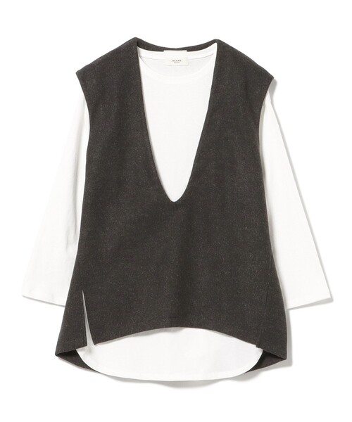 BEAMS HEART（ビームス ハート） tシャツ Vネックベスト×ロング 