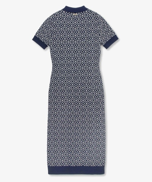 「MICHAEL KORS」 半袖ワンピース X-SMALL ネイビー レディースの画像