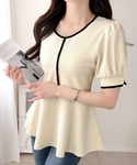 tシャツ 半袖 「mily bilet」上品さ...の詳細画像4