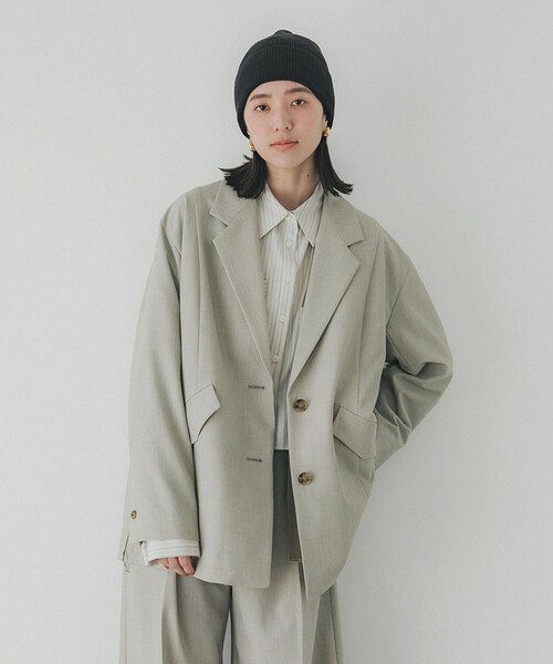「PUBLIC TOKYO」 テーラードジャケット 1 ベージュ レディース_画像4