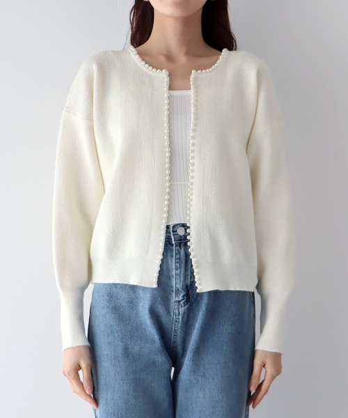 「BLUEEAST」 ニットカーディガン MEDIUM ピンク レディース_画像4