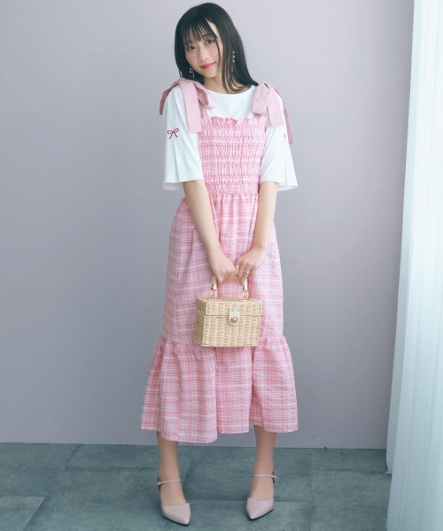 marun（マルン） ワンピース 夏 「大きいサイズ」チェック柄ショルダー