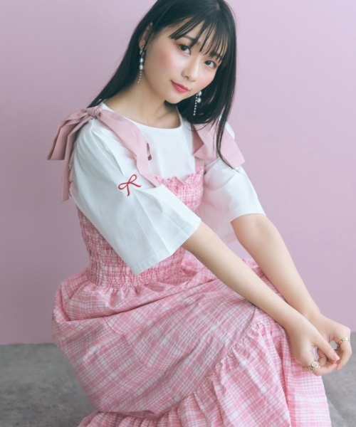 marun（マルン） ワンピース 夏 「大きいサイズ」チェック柄ショルダー