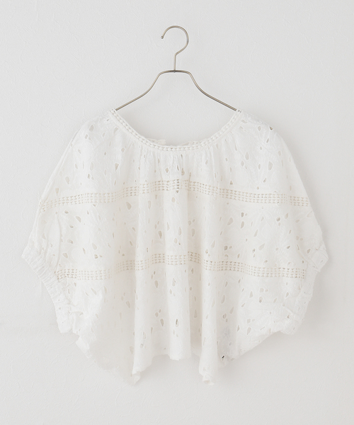 Torrazzo Donna（トラッゾドンナ） ブラウス シャツ 半袖 Cutwork Lace 