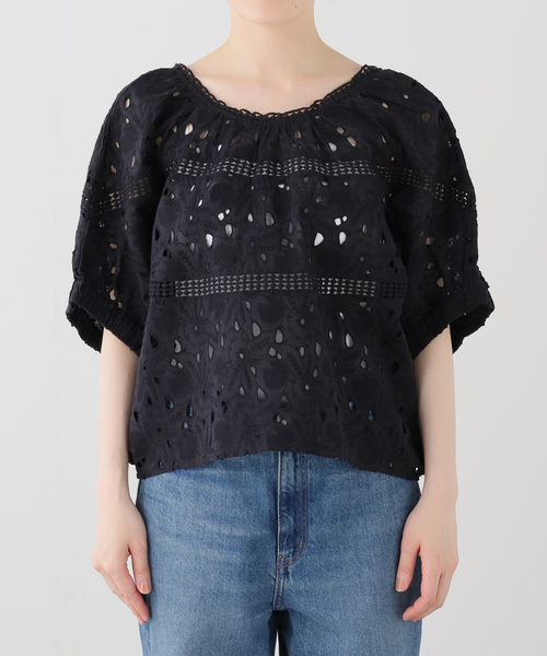 Torrazzo Donna（トラッゾドンナ） ブラウス シャツ Cutwork Lace Top