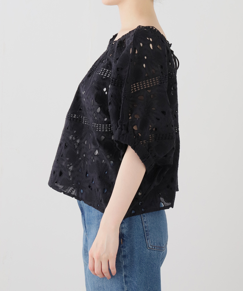 Torrazzo Donna（トラッゾドンナ） ブラウス シャツ Cutwork Lace Top