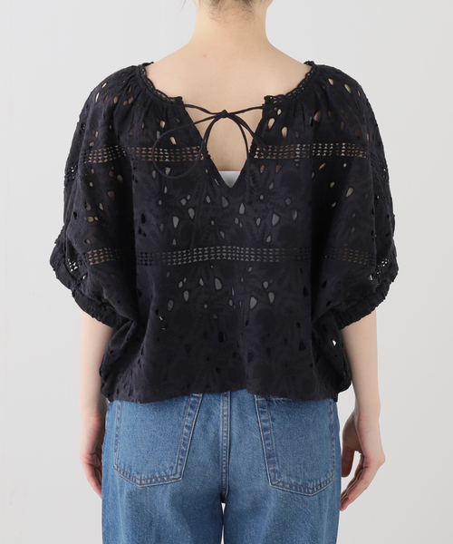 Torrazzo Donna（トラッゾドンナ） ブラウス シャツ Cutwork Lace Top