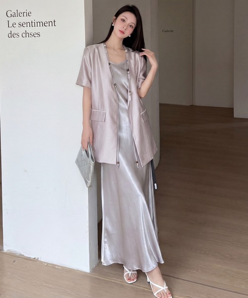 TADASHI SHOJI 総レース ひざ丈ワンピース ボルドー クリーニング済