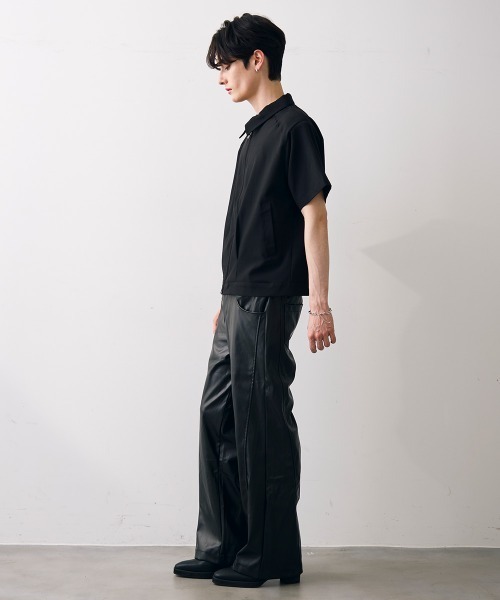 Shoowtime（ショウタイム） シャツ 半袖 Cropped double zip shirt