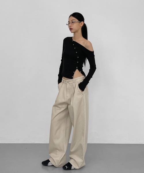 「BLACKUP」 チノパンツ SMALL ベージュ レディース_画像8