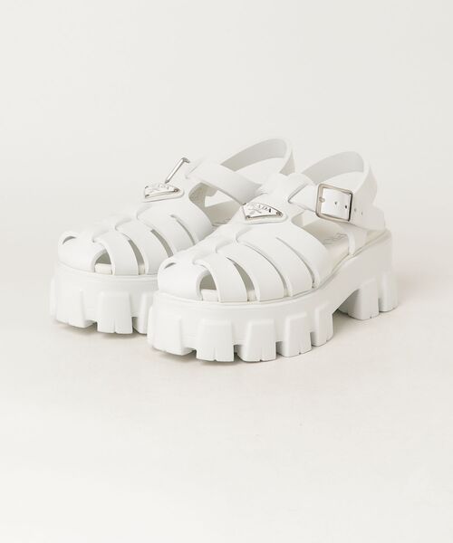 PRADA（プラダ） モノリス フォームラバーサンダル 35 ホワイト