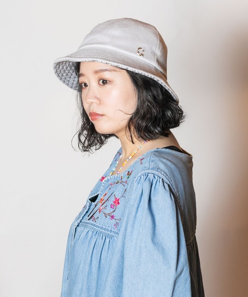 「CA4LA」 ハット ONESIZE ブラック レディース_画像7