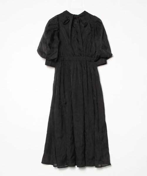 「DRESS PLUS」 7分袖ワンピース S ブラック レディース_画像2