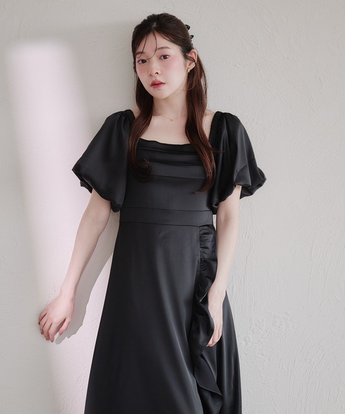 fupel ワンピース 夏 半袖 2way frill onepiece / 2way フリル