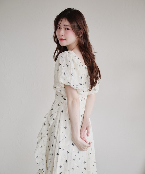 fupel ワンピース 夏 半袖 2way frill onepiece / 2way フリル 