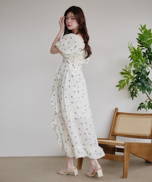 fupel ワンピース 夏 半袖 2way frill onepiece / 2way フリル 