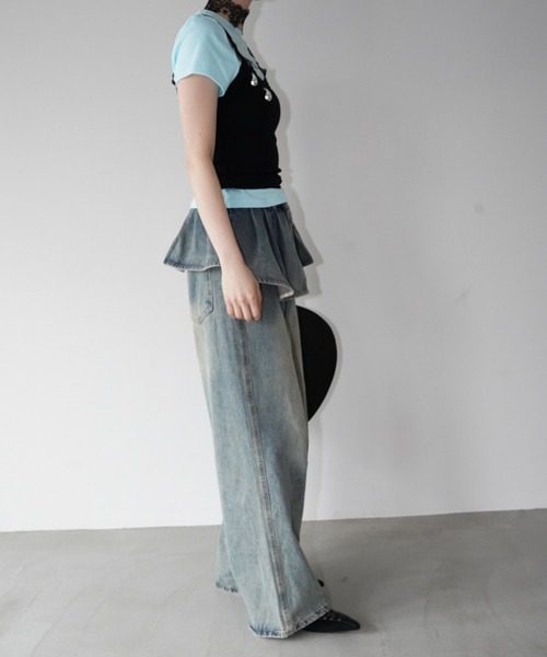 「chuclla」 デニムパンツ S ブルー レディース_画像4