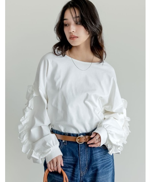 【初回限定】 Re:EDIT tシャツ 「販売枚数6千枚突破！」「1枚でこなれ見え」袖 トップス