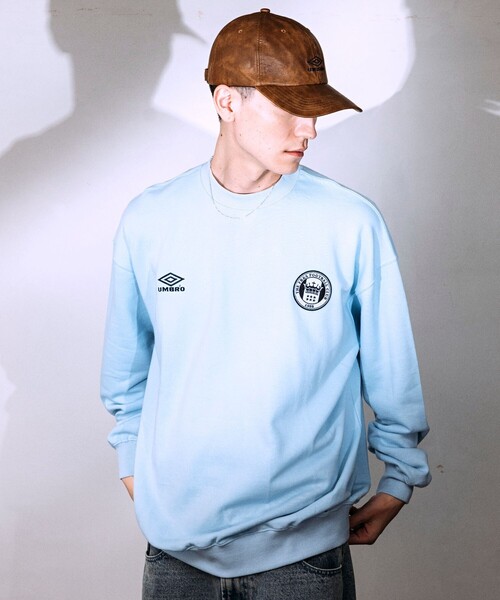 Lui's×UMBRO【アンブロ】クルーネックスウェット【size S】 セール】【UMBRO/アンブロ×Lui's】ピグメントクルーネック