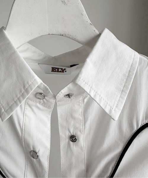 ブラウス シャツ ST:ELY / PUFFSLEEVE WSN SHIRT パフスリーブ ウエスタン シャツ レディース COMMON WARE ブラウス シャツ ST:ELY / PUFFSLEEVE WSN SHIRT