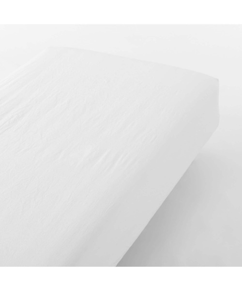 無印良品（MUJI） ベッド 寝具 洗いざらしボックスシーツ・S 100