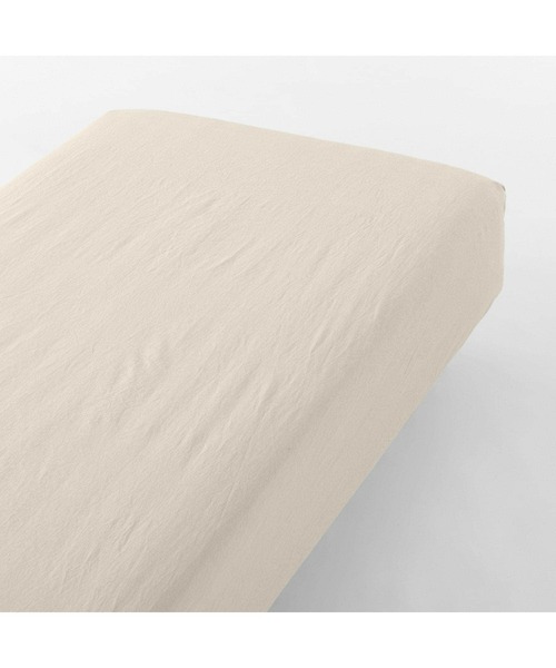 無印良品（MUJI） ベッド 寝具 洗いざらしボックスシーツ・S 100