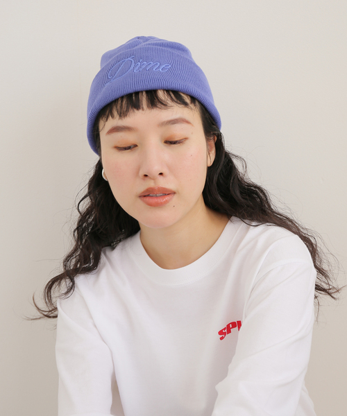 帽子 キャップ 「Dime ダイム」CURSIVE BEANIE：ビーニー レディース 