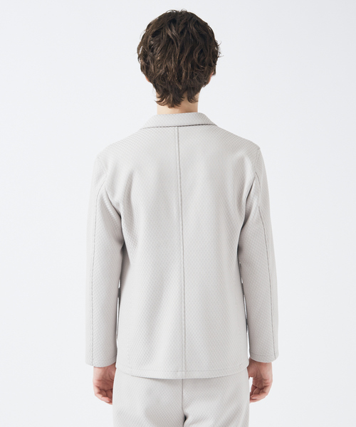 ★アルパカ混★トゥモローランド テーラードジャケット チェック グレー 起毛 SILK AIR GREY ノッチドカラージャケット｜トゥモローランド