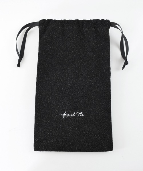 コスメ大好き様♥️オーダーページ③　ポーチ♥️巾着等ハンドメイド Mayree ポーチ 「float」ハートドット柄 光沢 巾着ポーチ「3