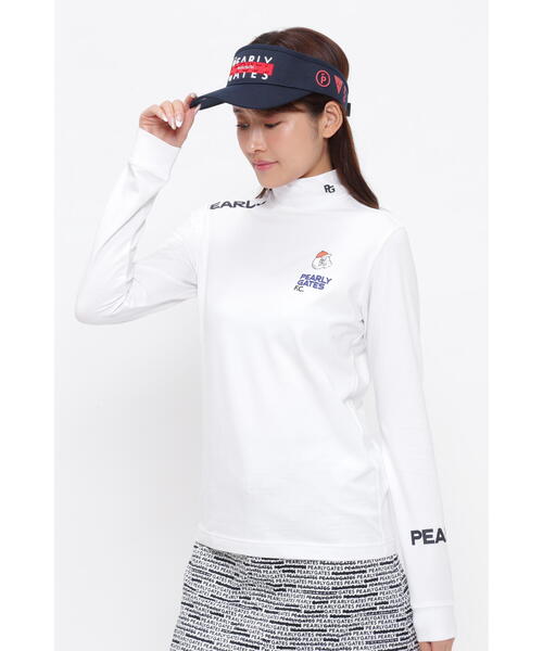 パーリーゲイツレディースベア天竺長袖ハイネック カットソー PEARLY GATES（パーリーゲイツ） tシャツ 「PEARLY GATES」ベア天竺