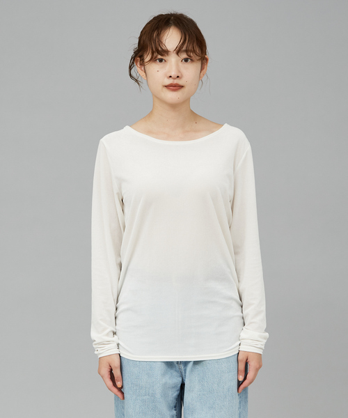 tシャツ サイドシャーリングベロアロンT レディース tシャツ サイドシャーリングベロアロンT レディース : ZOZOTOWN