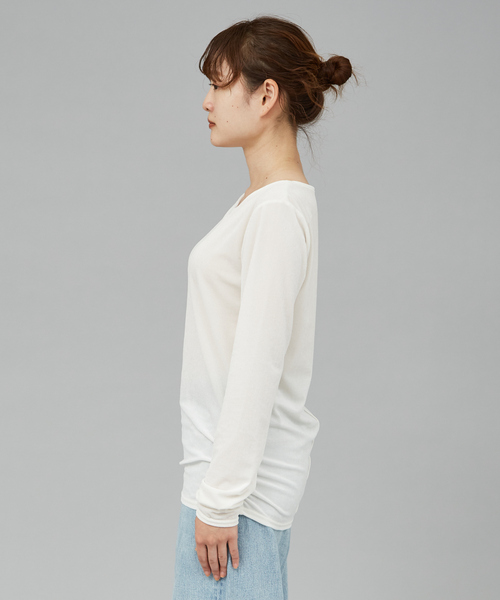 tシャツ サイドシャーリングベロアロンT レディース : ZOZOTOWN